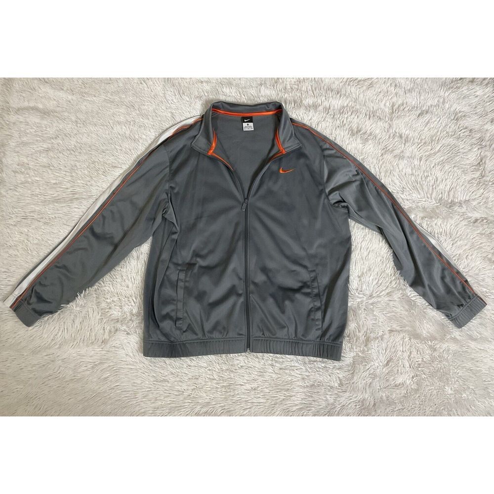 NIKE Full Zip Gray  TRACK JACKET Men's XL